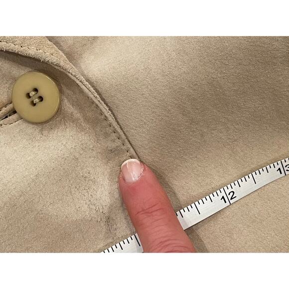 Vintage Liz Claiborne Beige/Tan Suede Blazer / Jacket, Pockets, Size XL - Picture 13 of 14